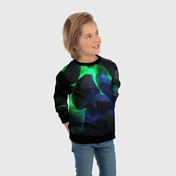 Свитшот детский Неоновая лава из плит, цвет: 3D-черный — фото 2