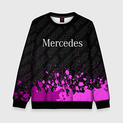 Свитшот детский Mercedes pro racing: символ сверху, цвет: 3D-черный