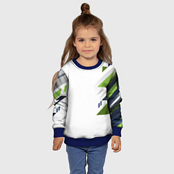 Свитшот детский Геометрическая абстракция вектор, цвет: 3D-синий — фото 2