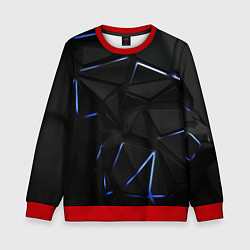 Детский свитшот Black texture neon line