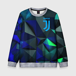 Свитшот детский Juventus blue abstract logo, цвет: 3D-меланж