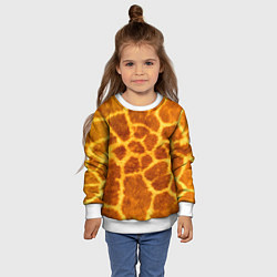 Свитшот детский Шкура жирафа - текстура, цвет: 3D-белый — фото 2