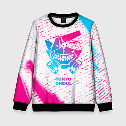 Свитшот детский Tokyo Ghoul neon gradient style, цвет: 3D-черный