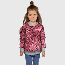 Свитшот детский Мозаичный узор в коричнево-красных тонах, цвет: 3D-меланж — фото 2
