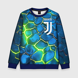 Детский свитшот Juventus blue green neon
