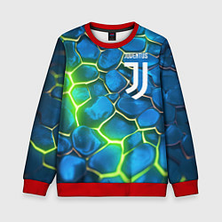 Детский свитшот Juventus blue green neon