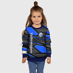 Свитшот детский Вольцваген - спортивная униформа, цвет: 3D-синий — фото 2