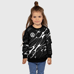 Свитшот детский Volkswagen - острые линии, цвет: 3D-черный — фото 2