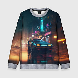 Свитшот детский Пейзаж в стиле Бегущий по лезвию, цвет: 3D-меланж