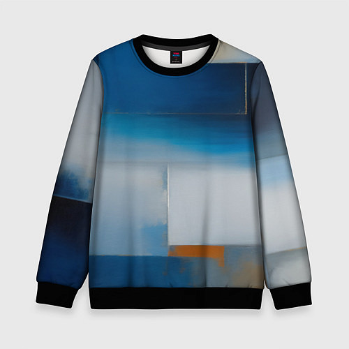 Детский свитшот Синяя палитра / 3D-Черный – фото 1