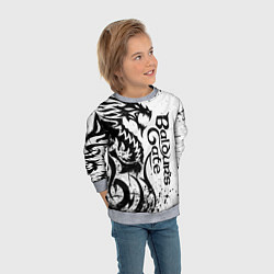 Свитшот детский Балдурс гейт 3 - дракон, цвет: 3D-меланж — фото 2