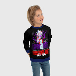 Свитшот детский Сатору Годжо избранный, цвет: 3D-синий — фото 2