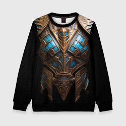 Свитшот детский Золотой египетский доспех фараона, цвет: 3D-черный