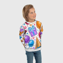 Свитшот детский Вечеринка, цвет: 3D-белый — фото 2