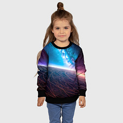 Свитшот детский Удивительный млечный путь, цвет: 3D-черный — фото 2