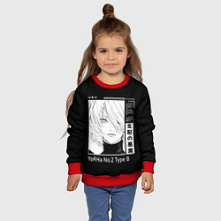 Свитшот детский Прекрасная 2B - Nier automata, цвет: 3D-красный — фото 2