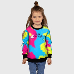 Свитшот детский I Am Kenough Tie-Dye, цвет: 3D-черный — фото 2