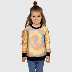Свитшот детский Tie-Dye дизайн, цвет: 3D-черный — фото 2