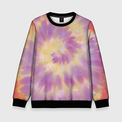 Свитшот детский Tie-Dye дизайн, цвет: 3D-черный