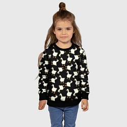 Свитшот детский Паттерн с гусями, цвет: 3D-черный — фото 2