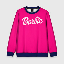 Свитшот детский Барби розовая, цвет: 3D-синий