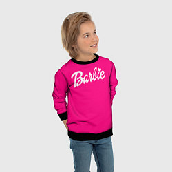 Свитшот детский Барби розовая, цвет: 3D-черный — фото 2