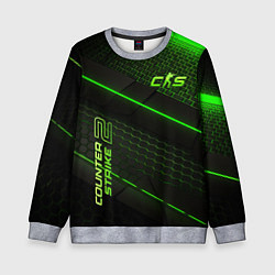 Свитшот детский CS2 green neon, цвет: 3D-меланж