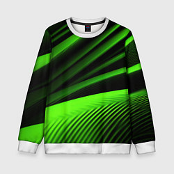 Свитшот детский Зеленый яркая текстура, цвет: 3D-белый