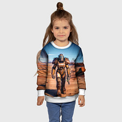 Свитшот детский Fallout power, цвет: 3D-белый — фото 2