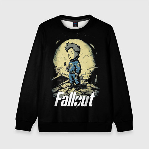 Детский свитшот Fallout boy / 3D-Черный – фото 1