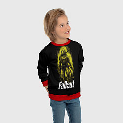 Свитшот детский Fallout green style, цвет: 3D-красный — фото 2