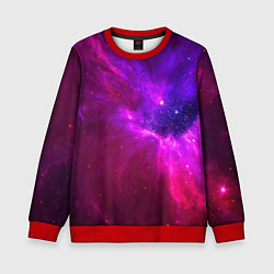 Свитшот детский Бескрайнее космическое пространство - галактика, цвет: 3D-красный