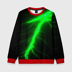 Детский свитшот Зеленый разряд молнии