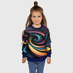Свитшот детский Gradient vortex, цвет: 3D-синий — фото 2