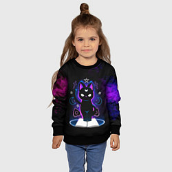 Свитшот детский Кот колдун, цвет: 3D-черный — фото 2