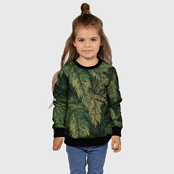 Свитшот детский Камуфляж хвойный лес, цвет: 3D-черный — фото 2