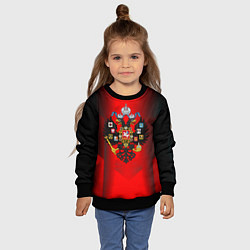 Свитшот детский Символика имперской россии, цвет: 3D-черный — фото 2