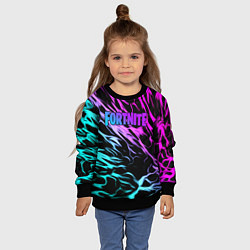 Свитшот детский Fortnite neon uniform, цвет: 3D-черный — фото 2