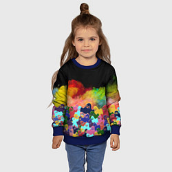 Свитшот детский Приведения из дыма, цвет: 3D-синий — фото 2