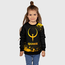 Свитшот детский Quake - gold gradient, цвет: 3D-черный — фото 2