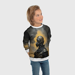 Свитшот детский Рыцарь в узорчатой броне, цвет: 3D-белый — фото 2