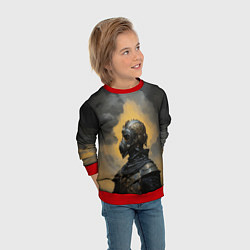 Свитшот детский Рыцарь в узорчатой броне, цвет: 3D-красный — фото 2