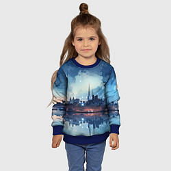 Свитшот детский Хрустальный город, цвет: 3D-синий — фото 2