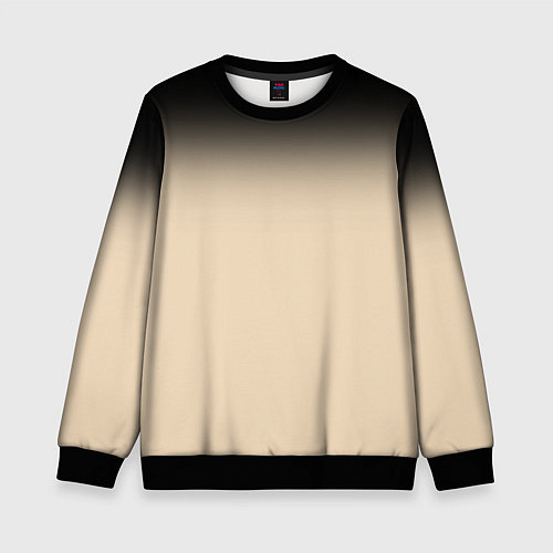 Детский свитшот Градиент: от черного к телесному / 3D-Черный – фото 1