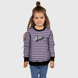Свитшот детский Кен - темная полоска, цвет: 3D-черный — фото 2
