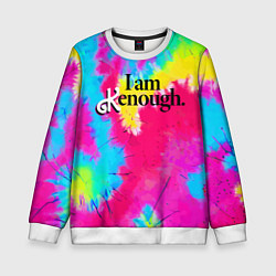 Свитшот детский I am kenough - meme, цвет: 3D-белый