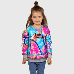 Свитшот детский Мем из фильма Барби, цвет: 3D-меланж — фото 2