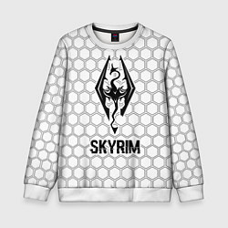 Детский свитшот Skyrim glitch на светлом фоне