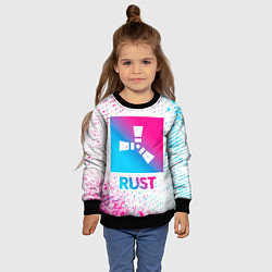 Свитшот детский Rust neon gradient style, цвет: 3D-черный — фото 2