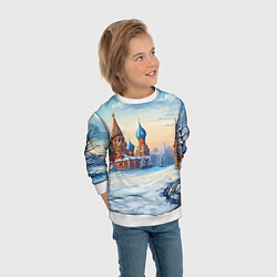 Свитшот детский Российская зима, цвет: 3D-белый — фото 2